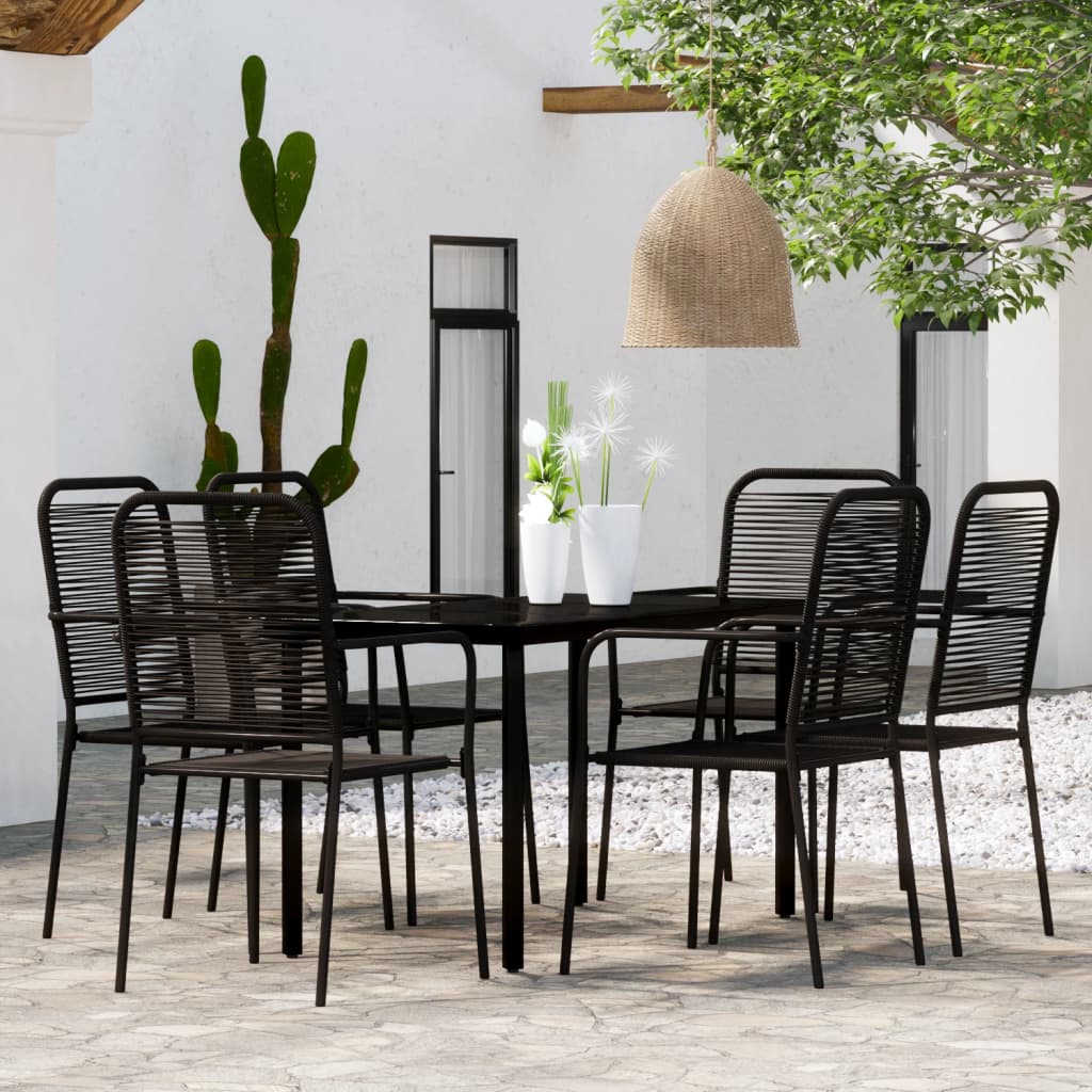 7-delige Tuinset zwart is nu te koop bij PeponiXL, paradijselijk wonen!
