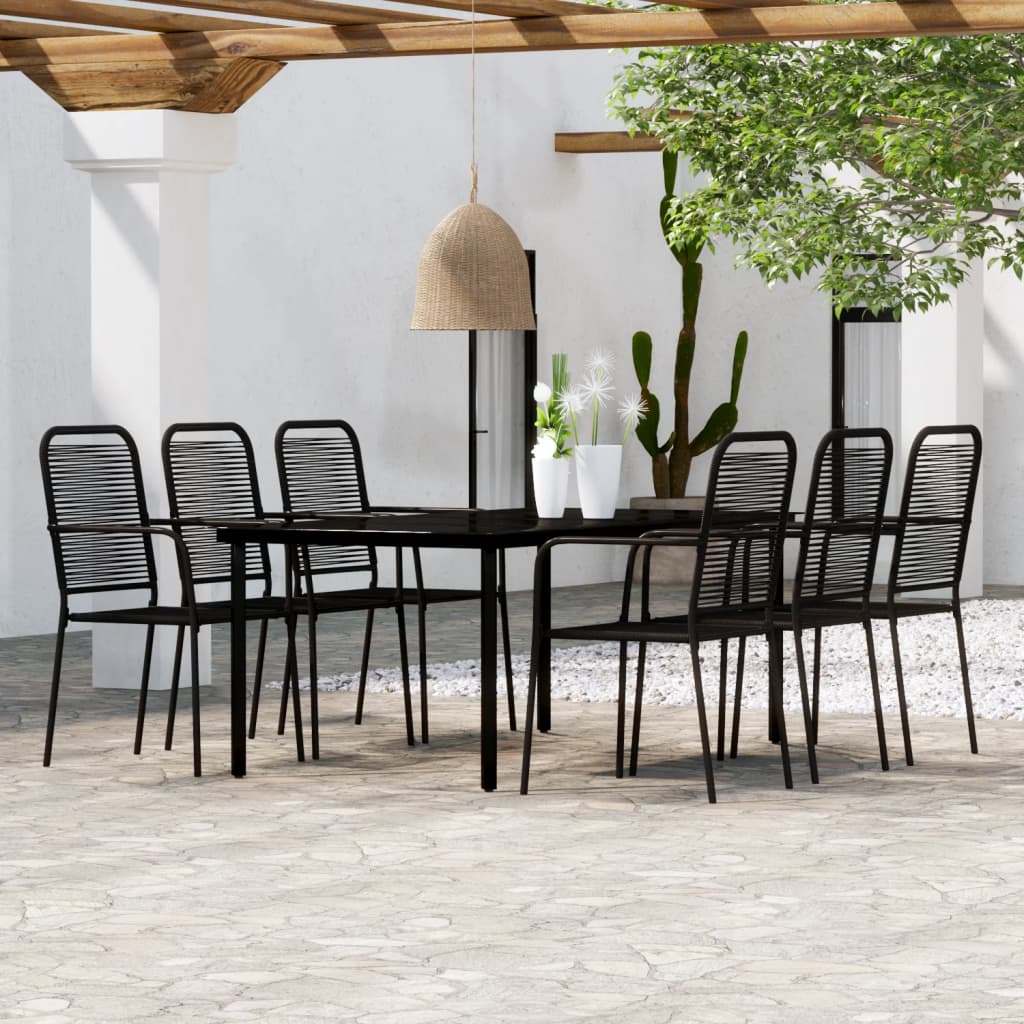7-delige Tuinset zwart is nu te koop bij PeponiXL, paradijselijk wonen!