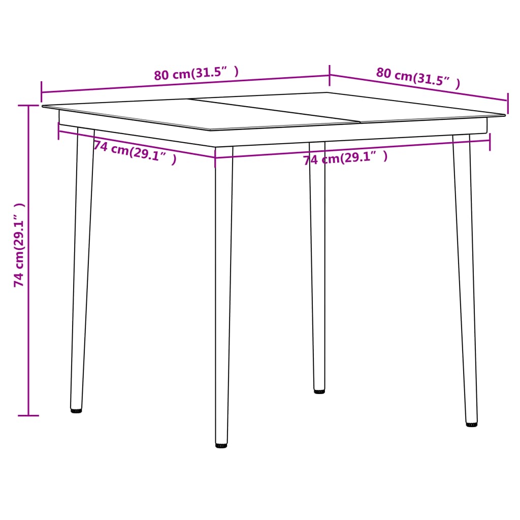 3-delige Tuinset zwart is nu te koop bij PeponiXL, paradijselijk wonen!
