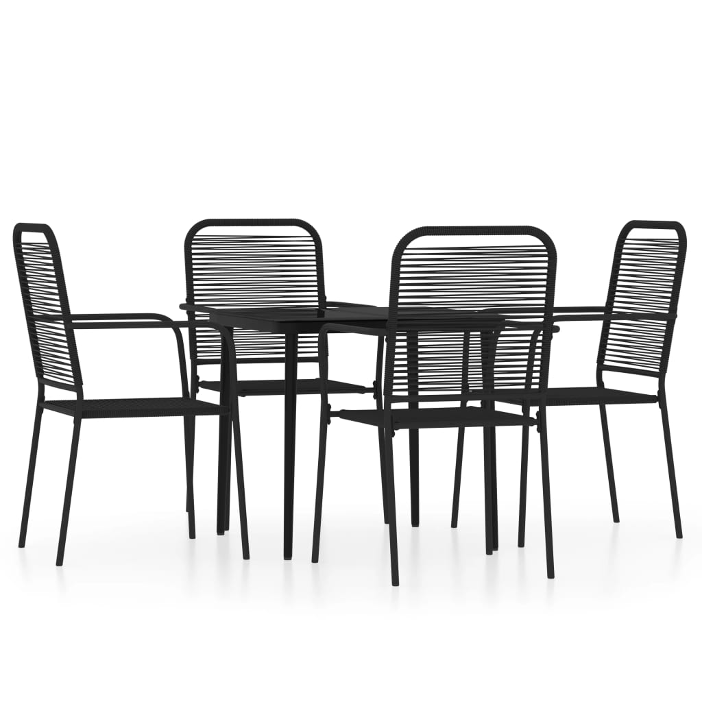 5-delige Tuinset zwart is nu te koop bij PeponiXL, paradijselijk wonen!