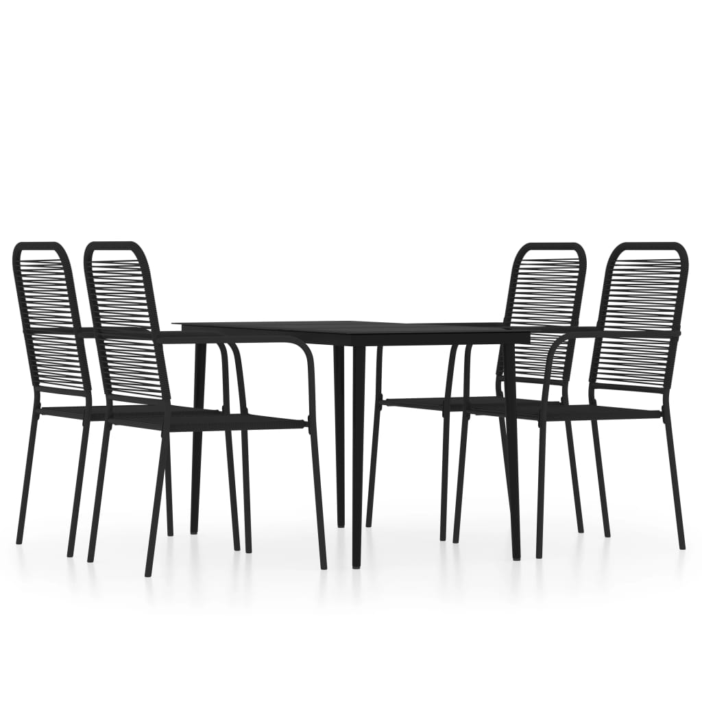 5-delige Tuinset zwart is nu te koop bij PeponiXL, paradijselijk wonen!