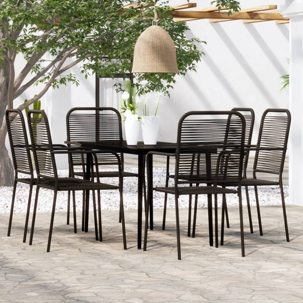 7-delige Tuinset zwart is nu te koop bij PeponiXL, paradijselijk wonen!