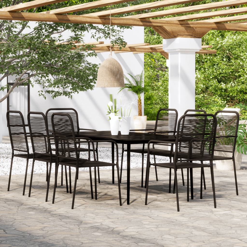 9-delige Tuinset zwart is nu te koop bij PeponiXL, paradijselijk wonen!