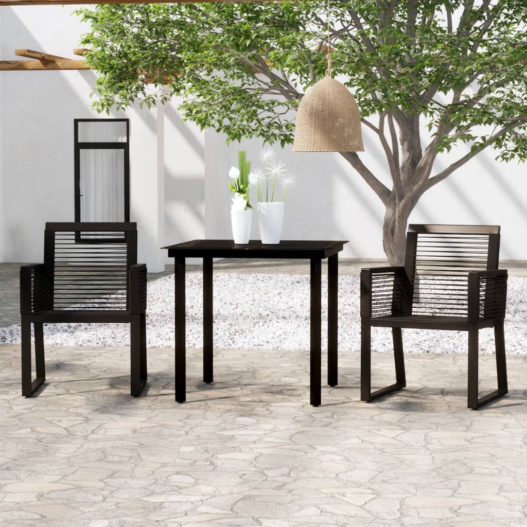 3-delige Tuinset zwart is nu te koop bij PeponiXL, paradijselijk wonen!