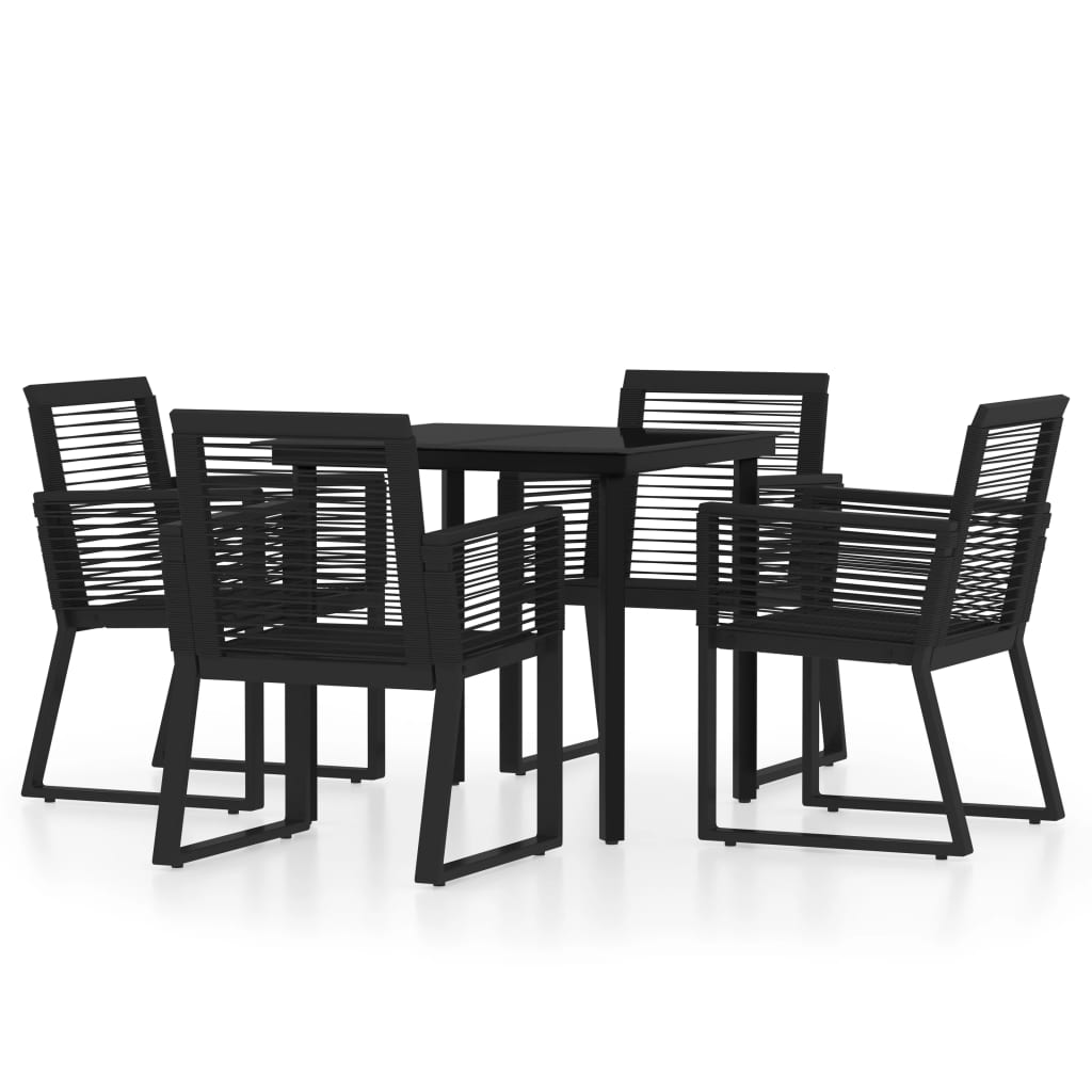 5-delige Tuinset zwart is nu te koop bij PeponiXL, paradijselijk wonen!