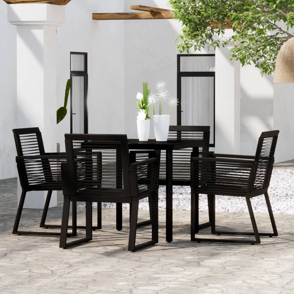 5-delige Tuinset zwart is nu te koop bij PeponiXL, paradijselijk wonen!