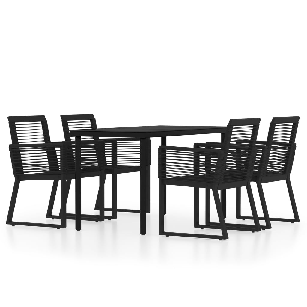 5-delige Tuinset zwart is nu te koop bij PeponiXL, paradijselijk wonen!