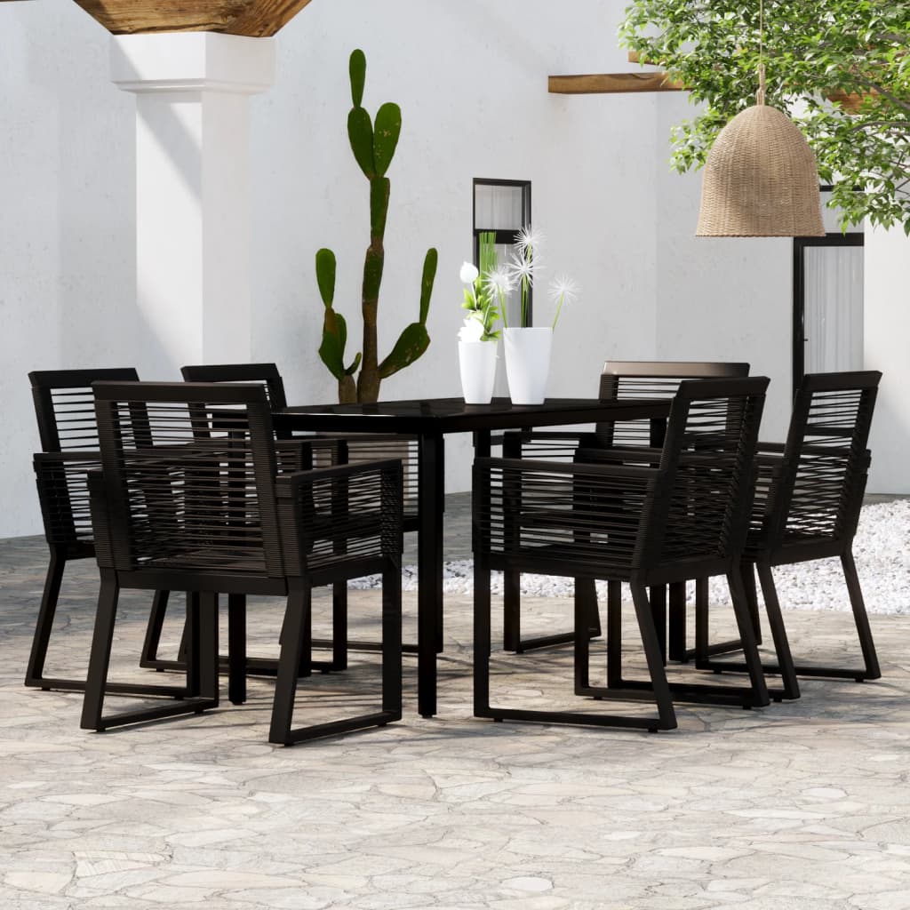 7-delige Tuinset zwart is nu te koop bij PeponiXL, paradijselijk wonen!