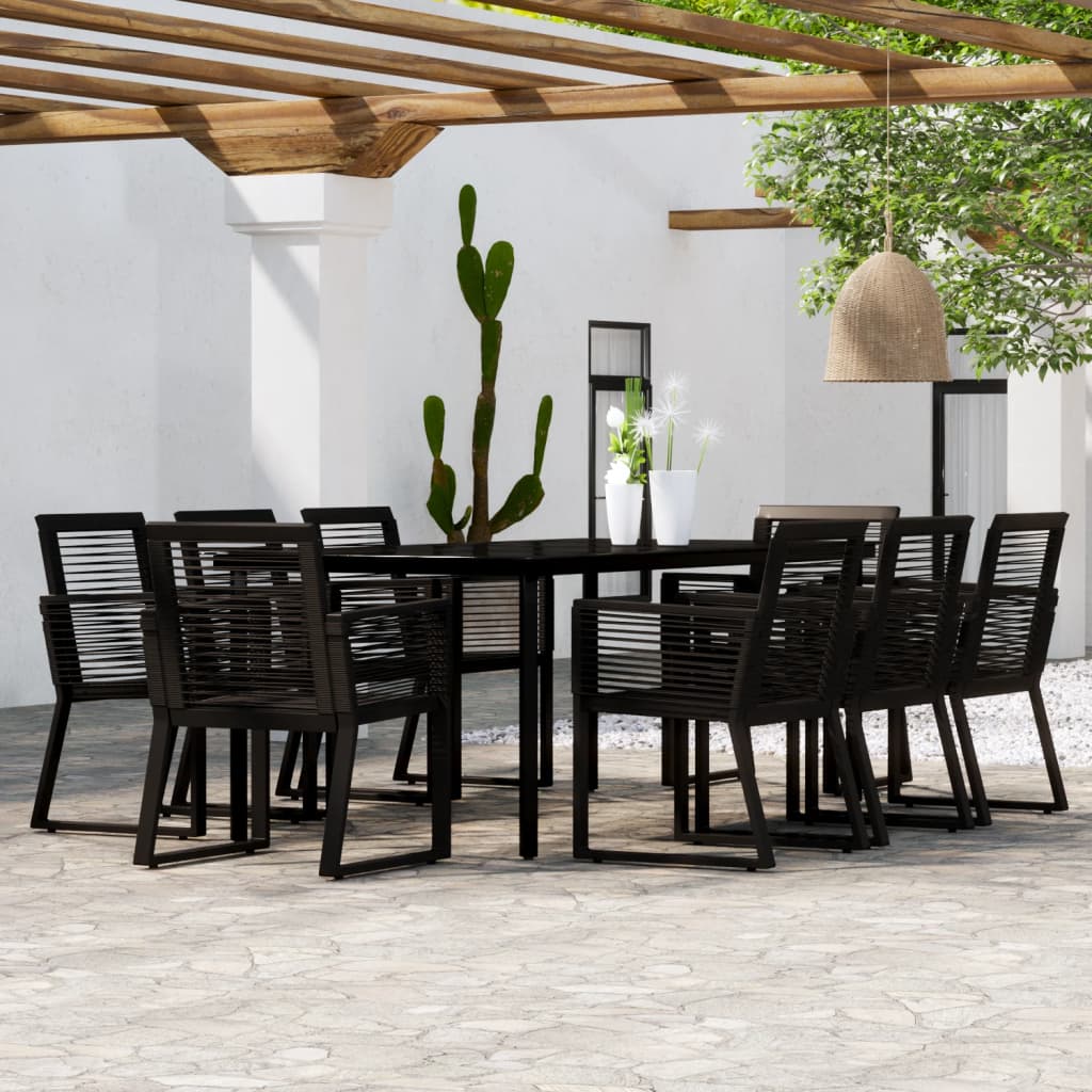 9-delige Tuinset zwart is nu te koop bij PeponiXL, paradijselijk wonen!