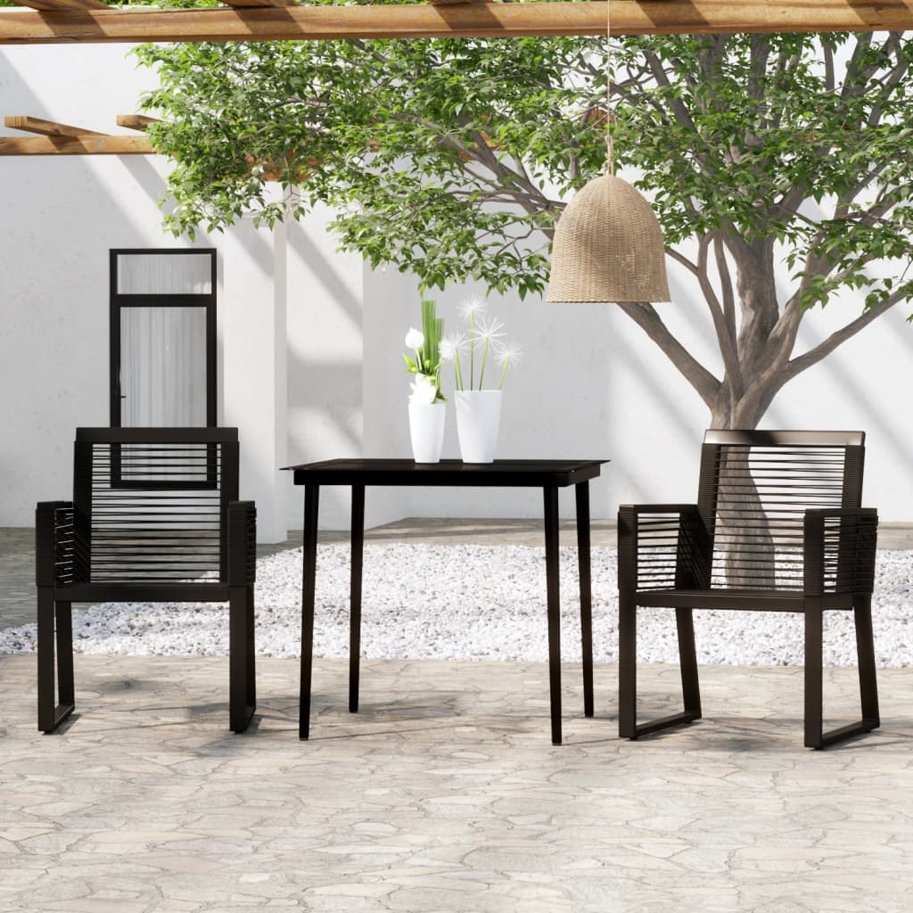 3-delige Tuinset zwart is nu te koop bij PeponiXL, paradijselijk wonen!