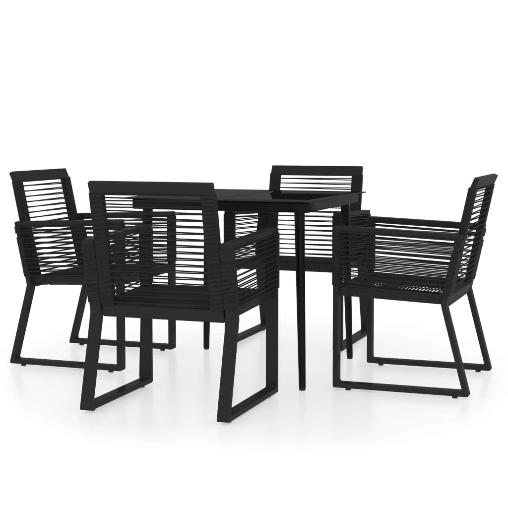 5-delige Tuinset zwart is nu te koop bij PeponiXL, paradijselijk wonen!
