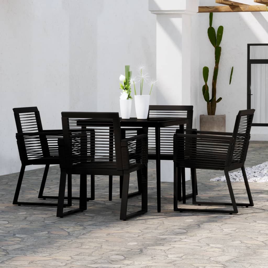 5-delige Tuinset zwart is nu te koop bij PeponiXL, paradijselijk wonen!