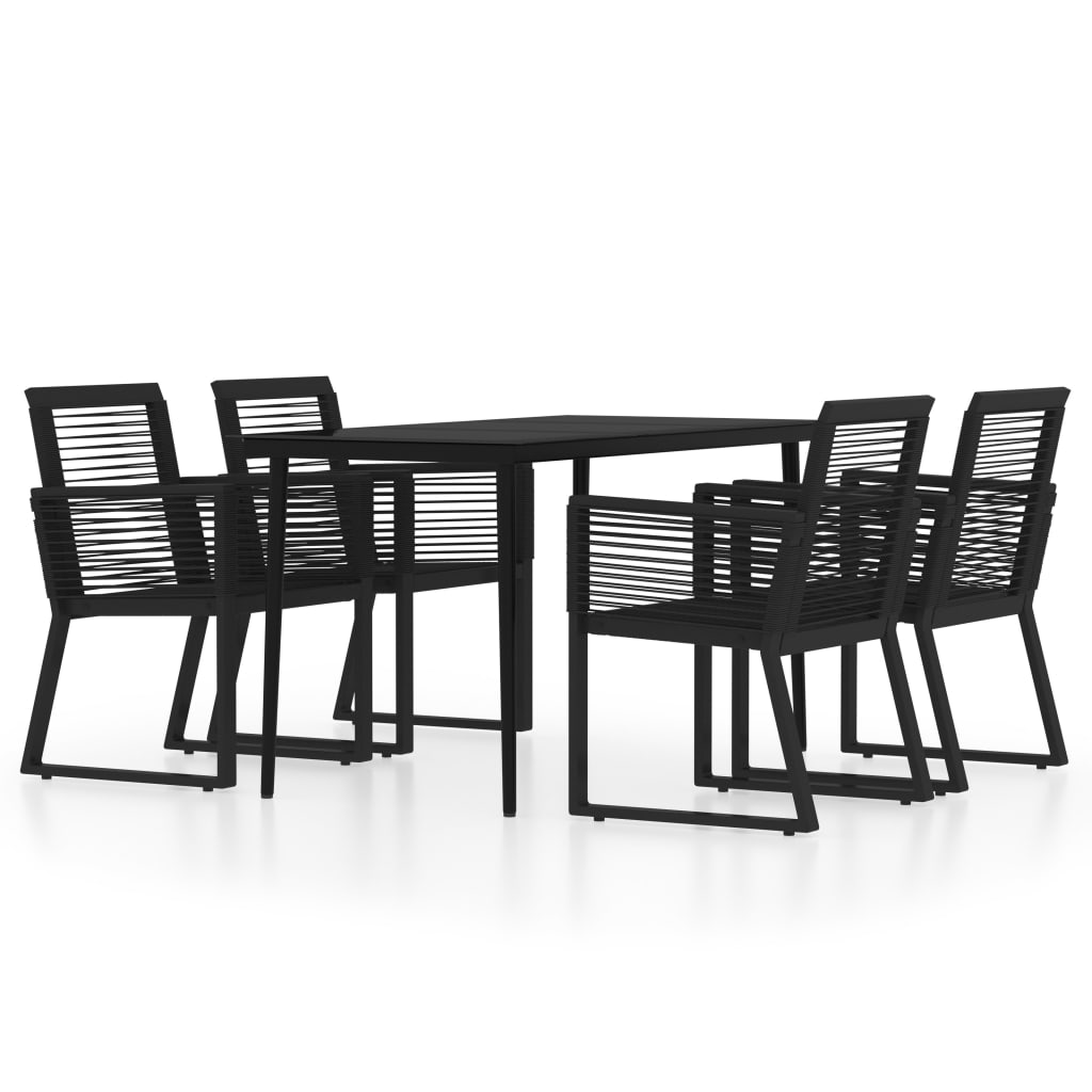 5-delige Tuinset zwart is nu te koop bij PeponiXL, paradijselijk wonen!