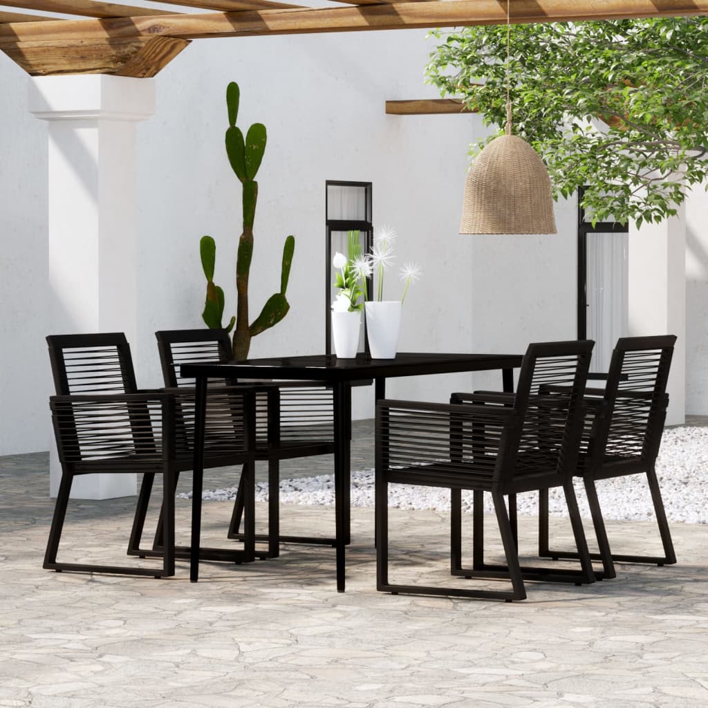5-delige Tuinset zwart is nu te koop bij PeponiXL, paradijselijk wonen!