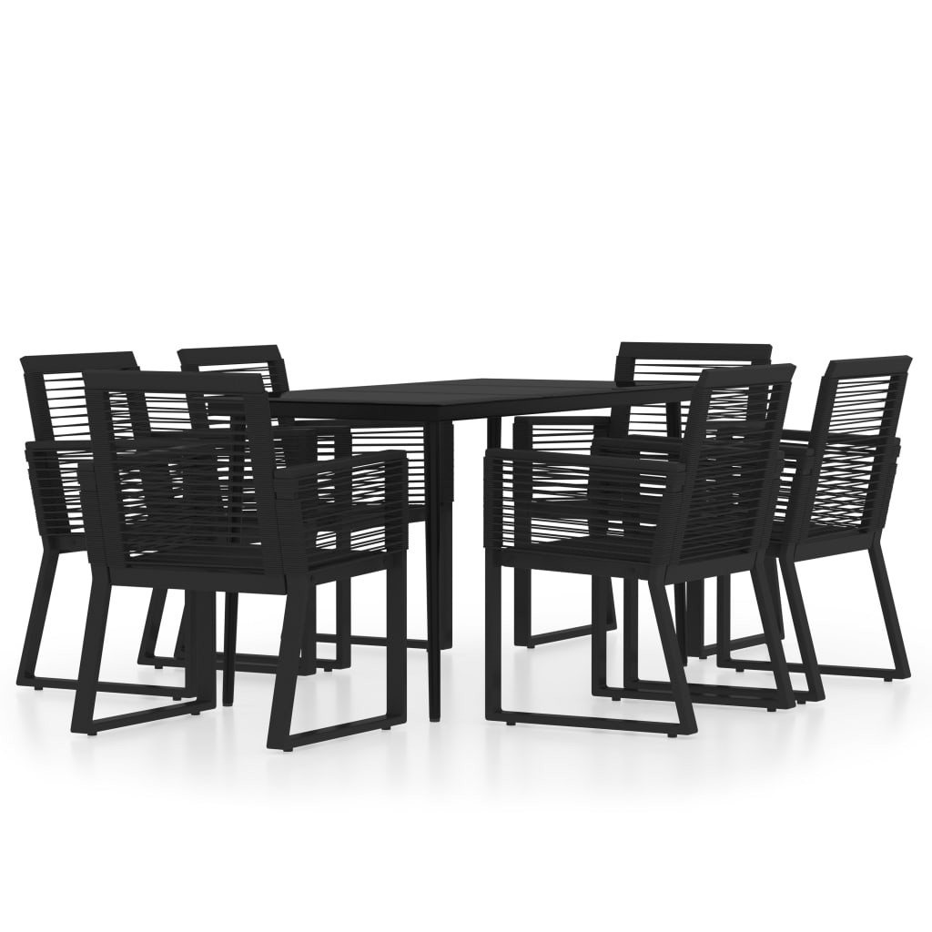 7-delige Tuinset zwart is nu te koop bij PeponiXL, paradijselijk wonen!