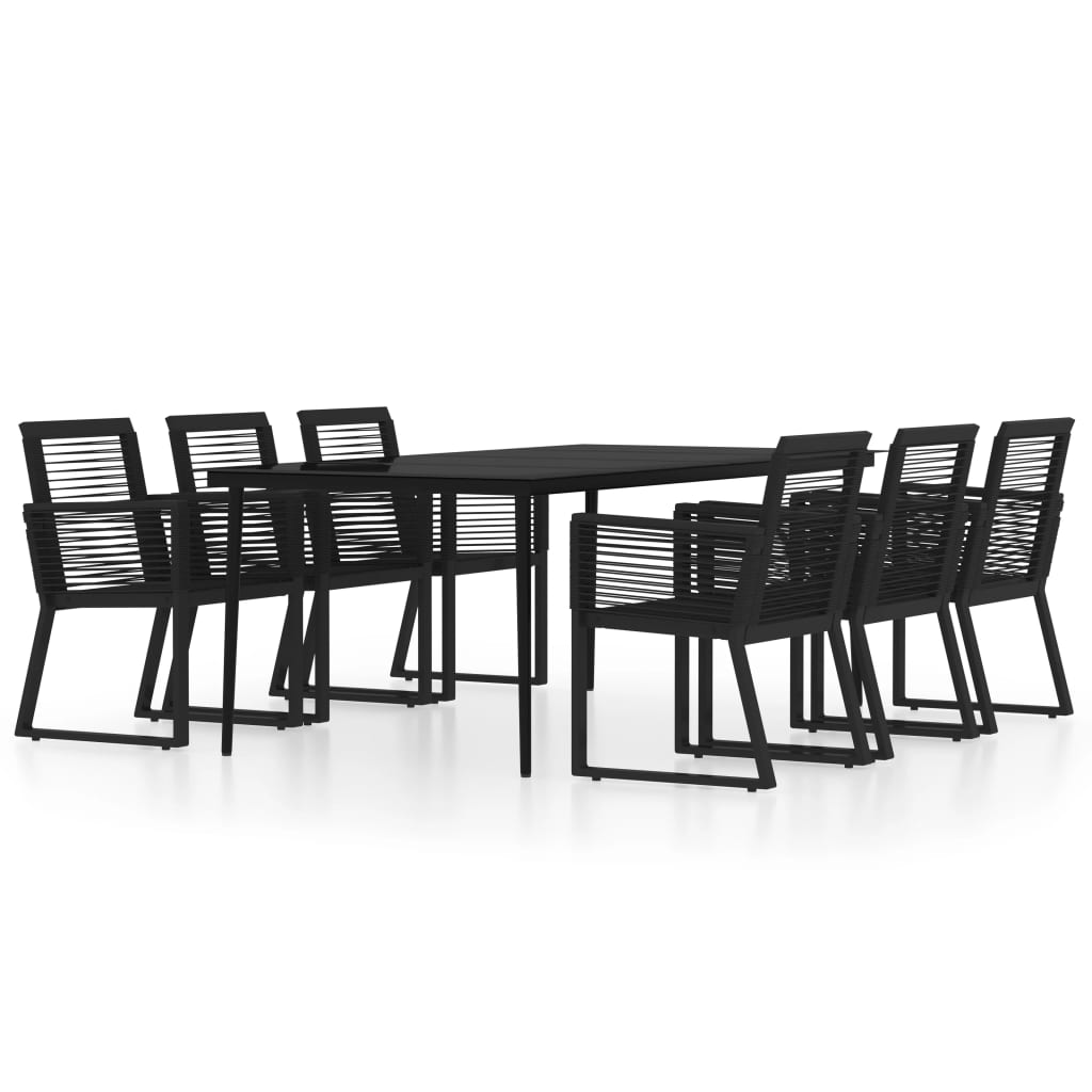 7-delige Tuinset zwart is nu te koop bij PeponiXL, paradijselijk wonen!