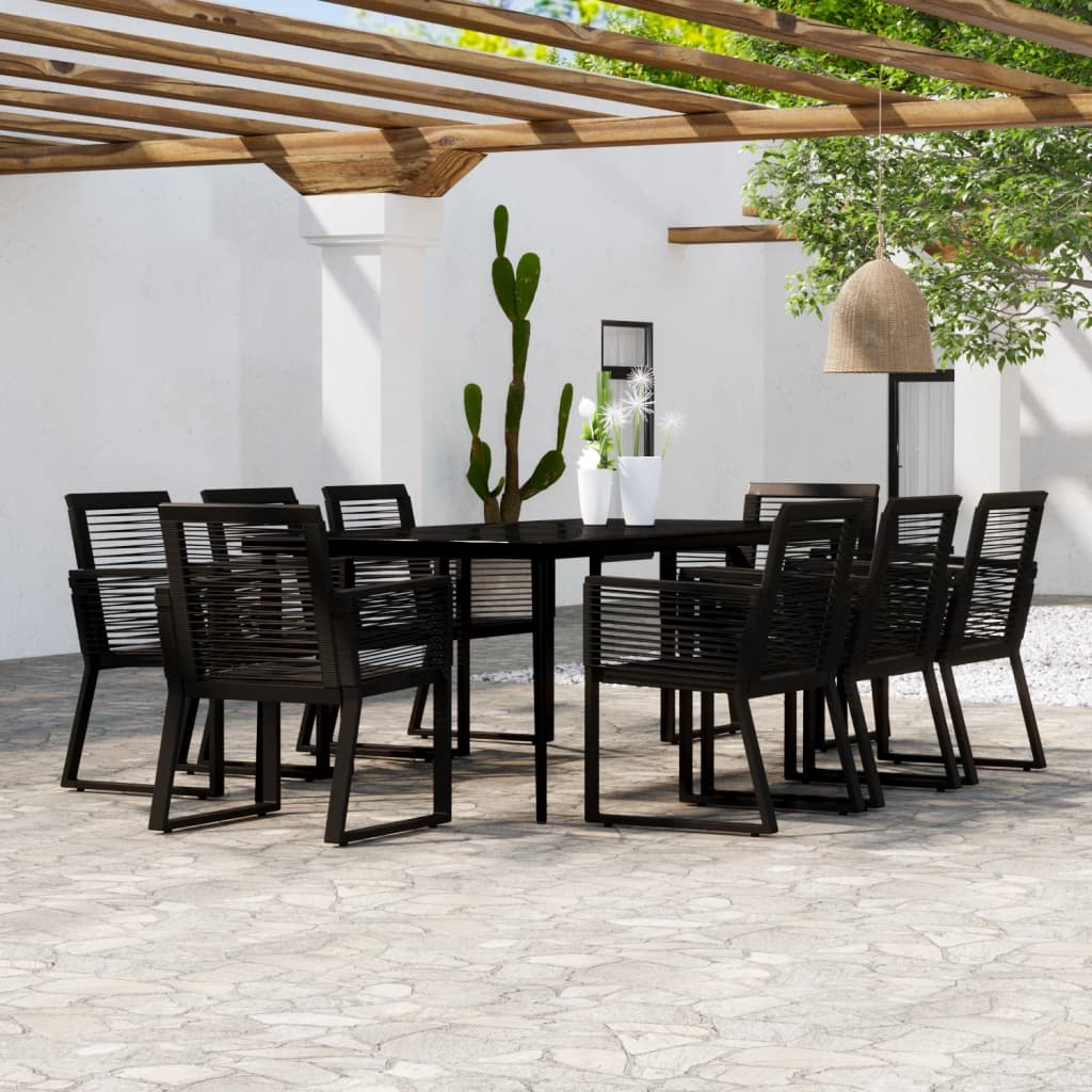 9-delige Tuinset zwart is nu te koop bij PeponiXL, paradijselijk wonen!