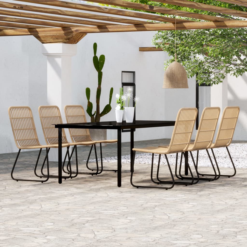 7-delige Tuinset eikenkleurig is nu te koop bij PeponiXL, paradijselijk wonen!