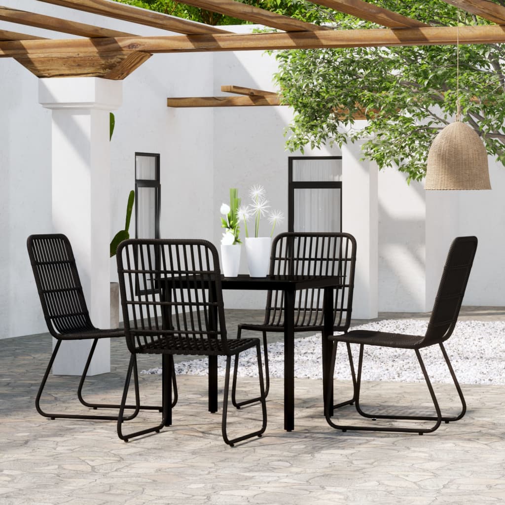 5-delige Tuinset zwart is nu te koop bij PeponiXL, paradijselijk wonen!