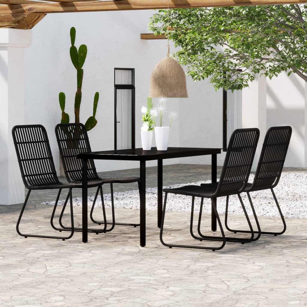 5-delige Tuinset zwart is nu te koop bij PeponiXL, paradijselijk wonen!