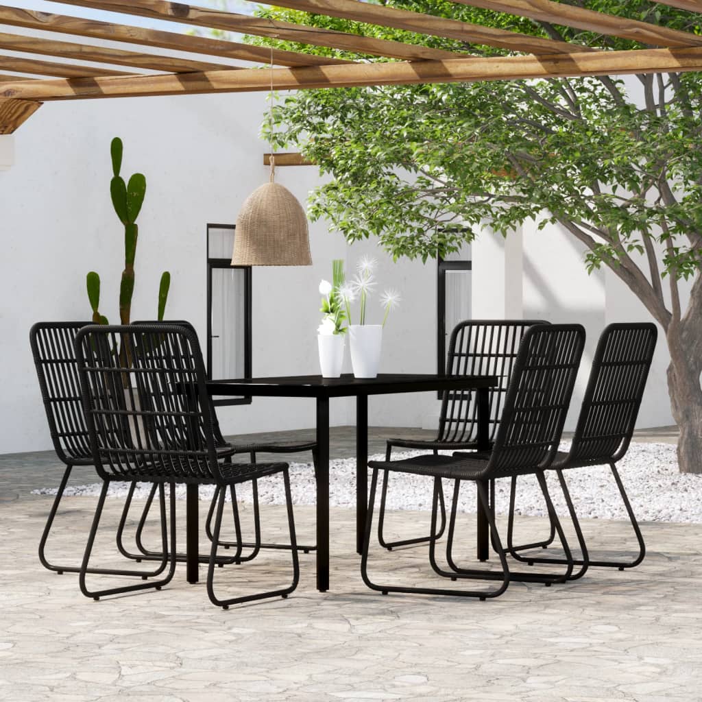 7-delige Tuinset zwart is nu te koop bij PeponiXL, paradijselijk wonen!