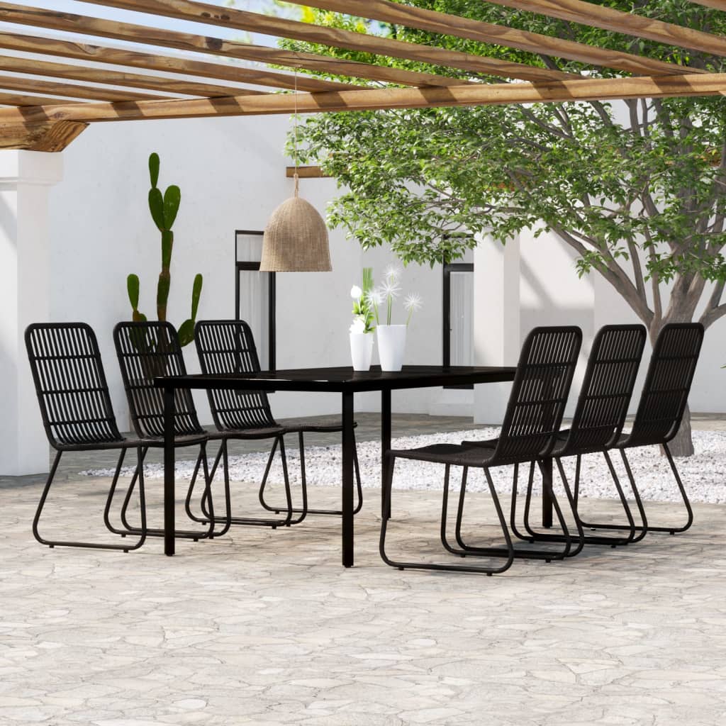 7-delige Tuinset zwart is nu te koop bij PeponiXL, paradijselijk wonen!