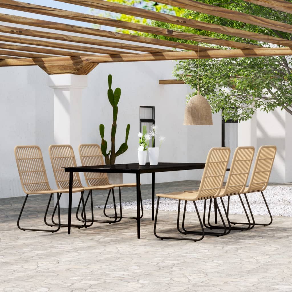 7-delige Tuinset eikenkleurig is nu te koop bij PeponiXL, paradijselijk wonen!