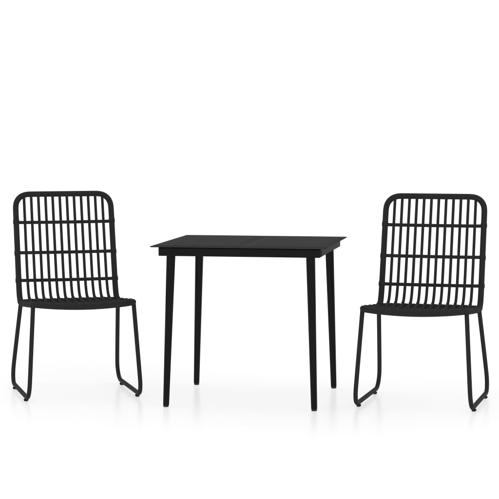 3-delige Tuinset zwart is nu te koop bij PeponiXL, paradijselijk wonen!