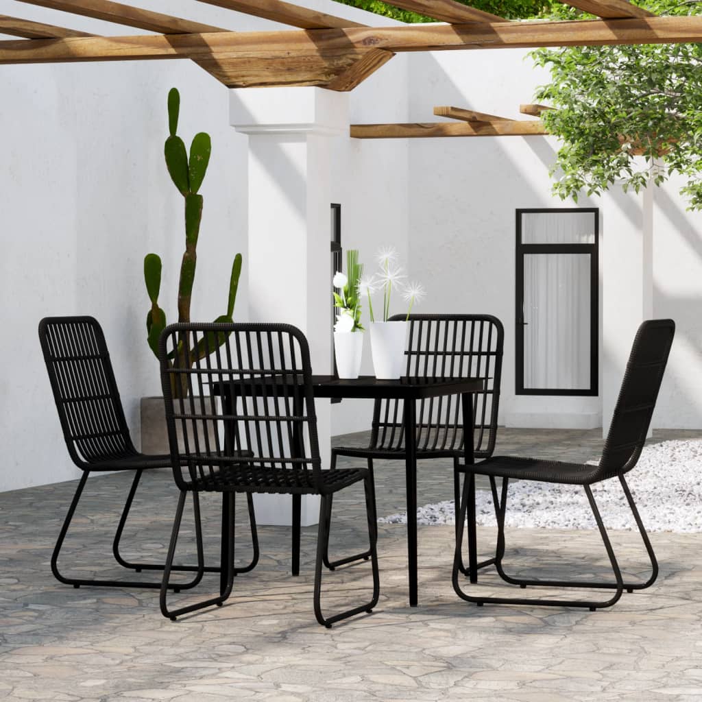 5-delige Tuinset zwart is nu te koop bij PeponiXL, paradijselijk wonen!