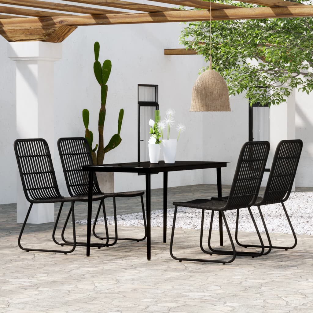 5-delige Tuinset zwart is nu te koop bij PeponiXL, paradijselijk wonen!