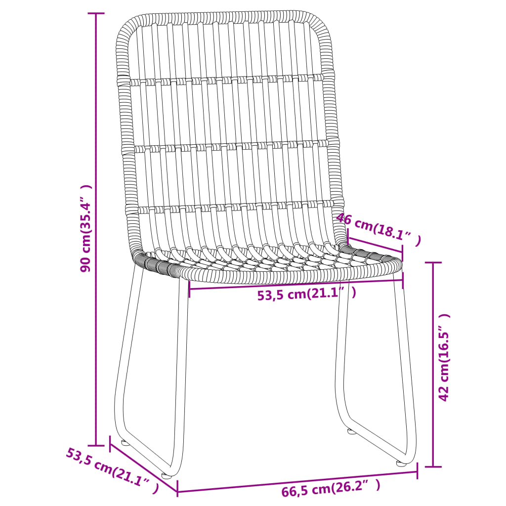 7-delige Tuinset zwart is nu te koop bij PeponiXL, paradijselijk wonen!