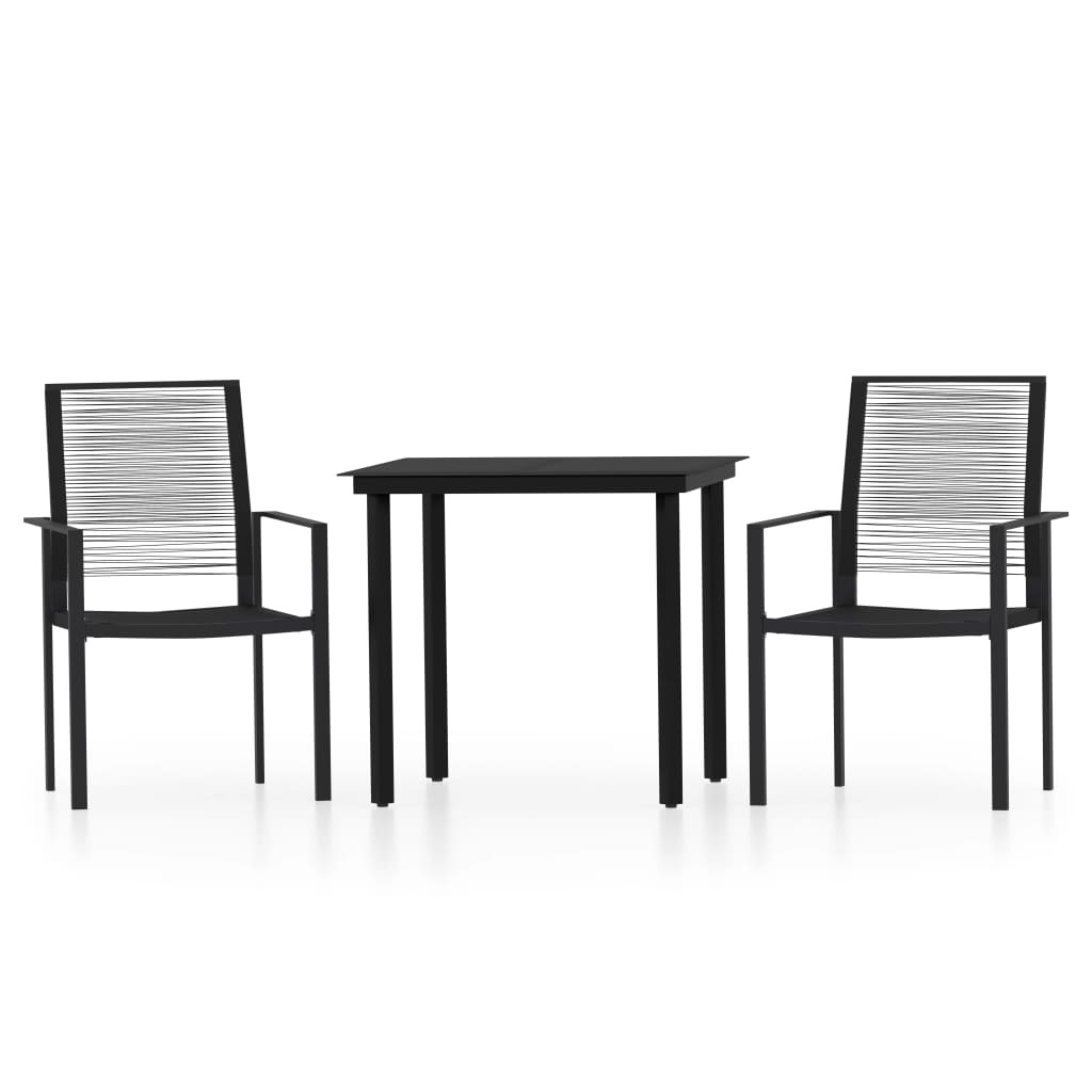 3-delige Tuinset zwart is nu te koop bij PeponiXL, paradijselijk wonen!