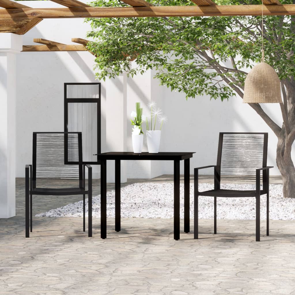 3-delige Tuinset zwart is nu te koop bij PeponiXL, paradijselijk wonen!