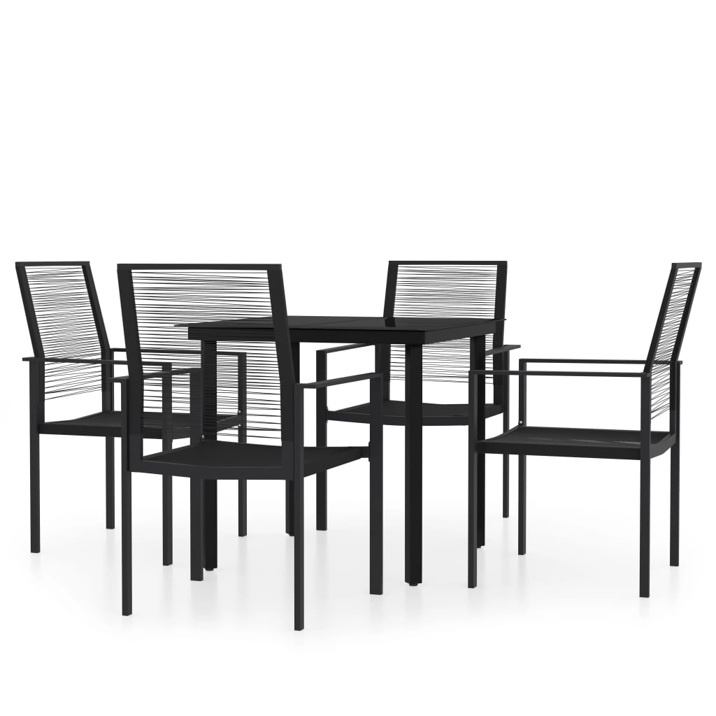 5-delige Tuinset zwart is nu te koop bij PeponiXL, paradijselijk wonen!