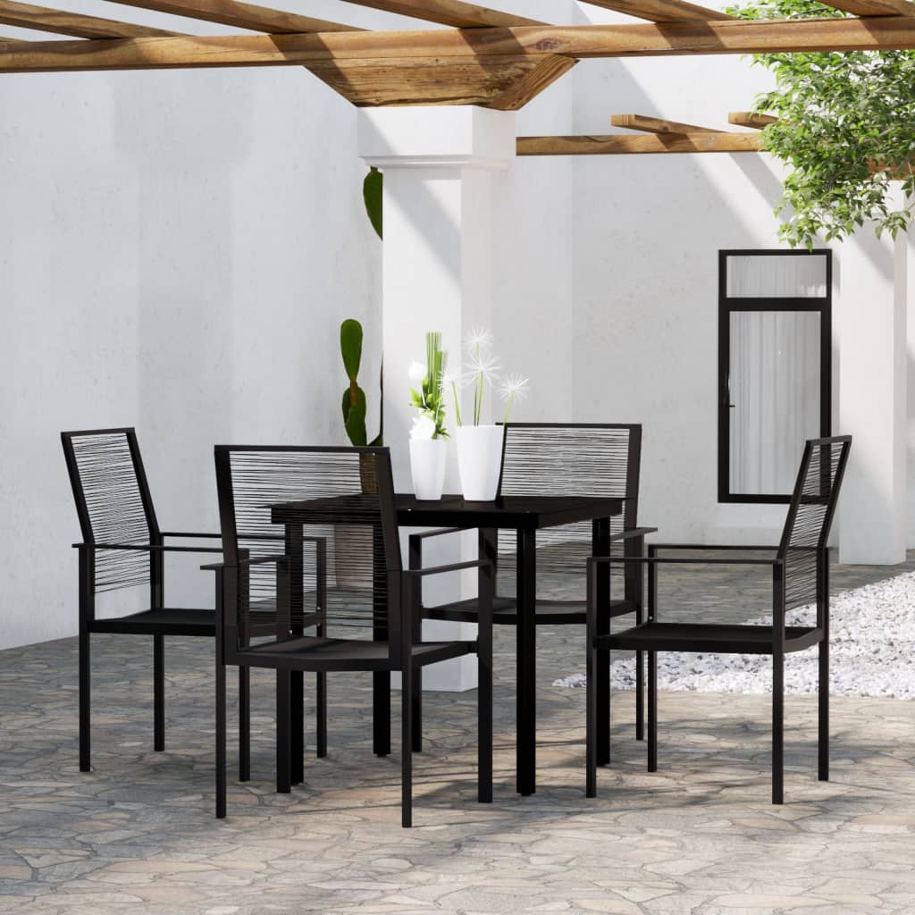 5-delige Tuinset zwart is nu te koop bij PeponiXL, paradijselijk wonen!