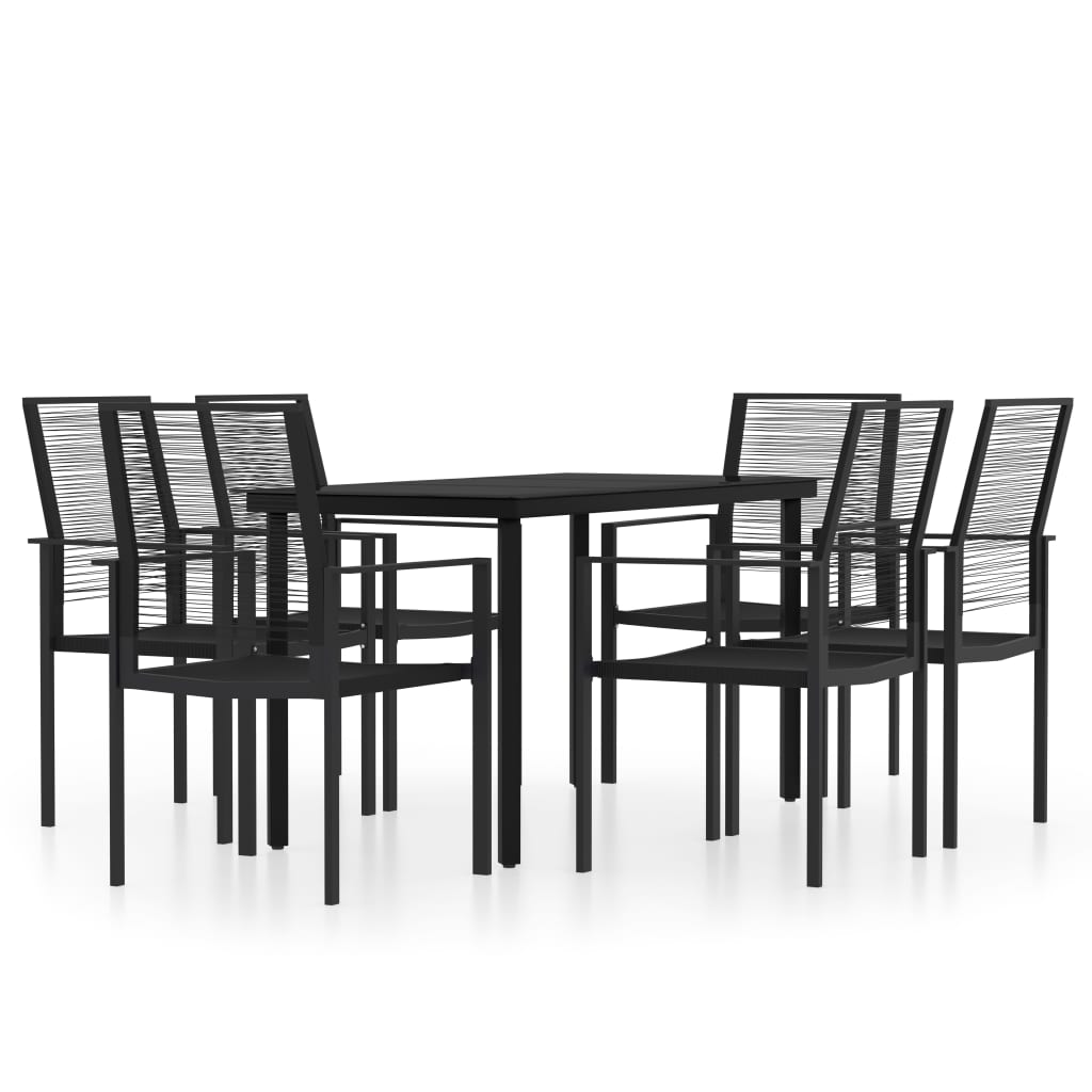 7-delige Tuinset zwart is nu te koop bij PeponiXL, paradijselijk wonen!