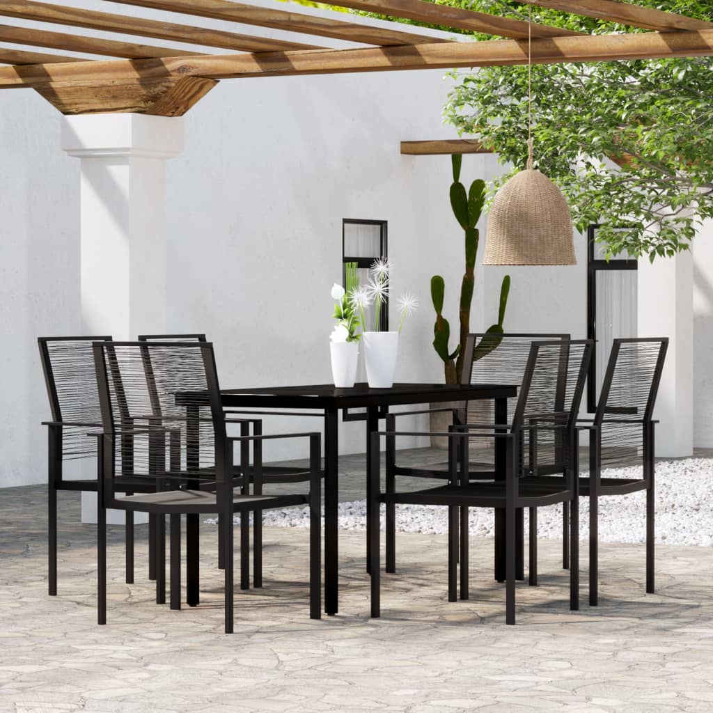 7-delige Tuinset zwart is nu te koop bij PeponiXL, paradijselijk wonen!