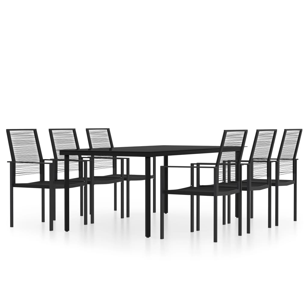 7-delige Tuinset zwart is nu te koop bij PeponiXL, paradijselijk wonen!