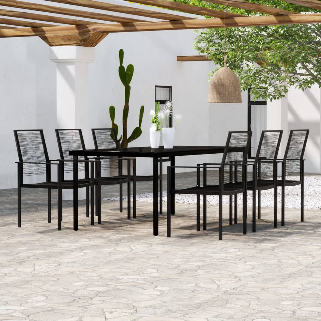 7-delige Tuinset zwart is nu te koop bij PeponiXL, paradijselijk wonen!