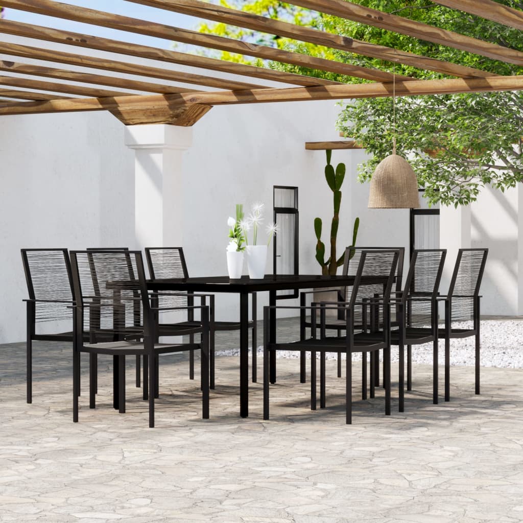 9-delige Tuinset zwart is nu te koop bij PeponiXL, paradijselijk wonen!