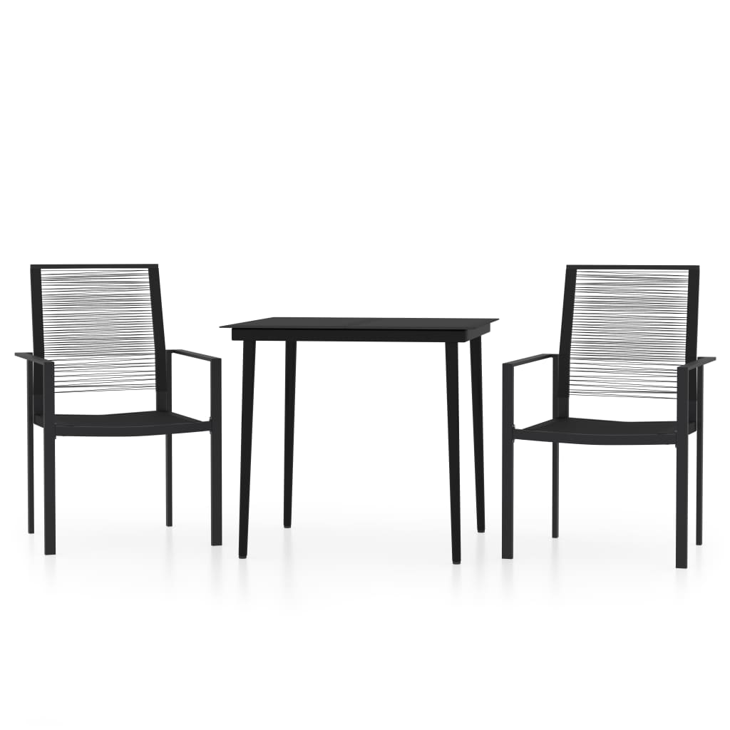 3-delige Tuinset zwart is nu te koop bij PeponiXL, paradijselijk wonen!