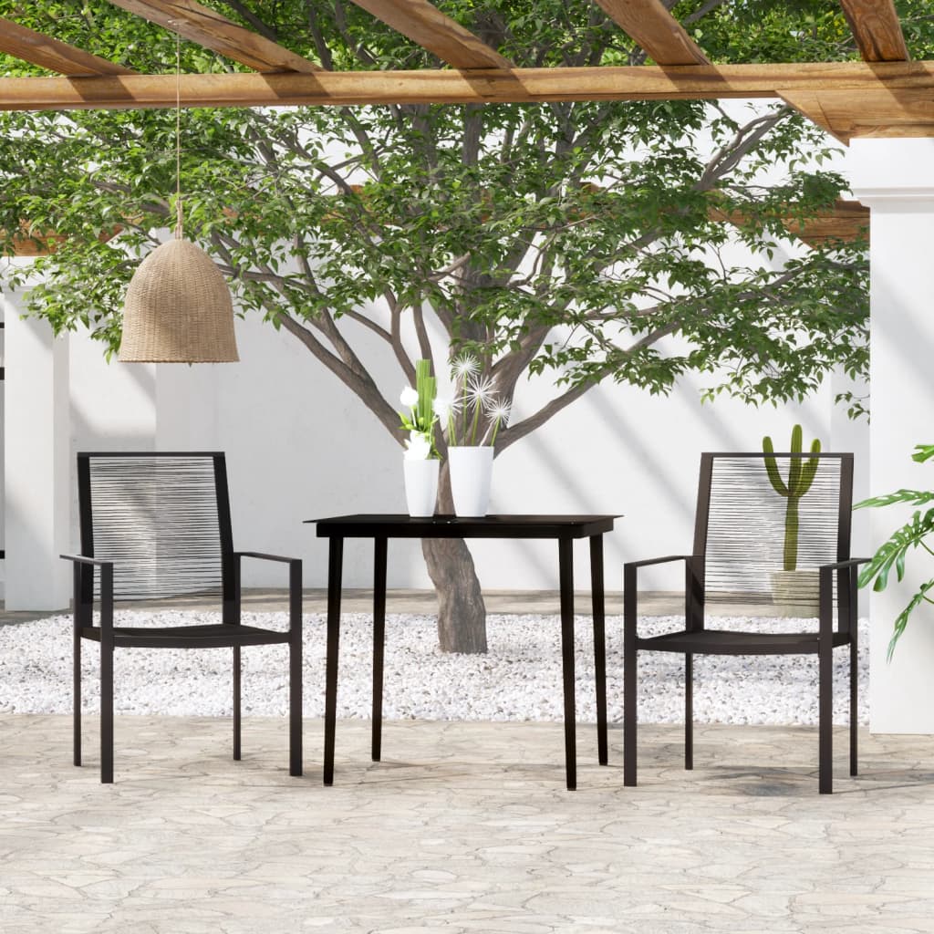 3-delige Tuinset zwart is nu te koop bij PeponiXL, paradijselijk wonen!