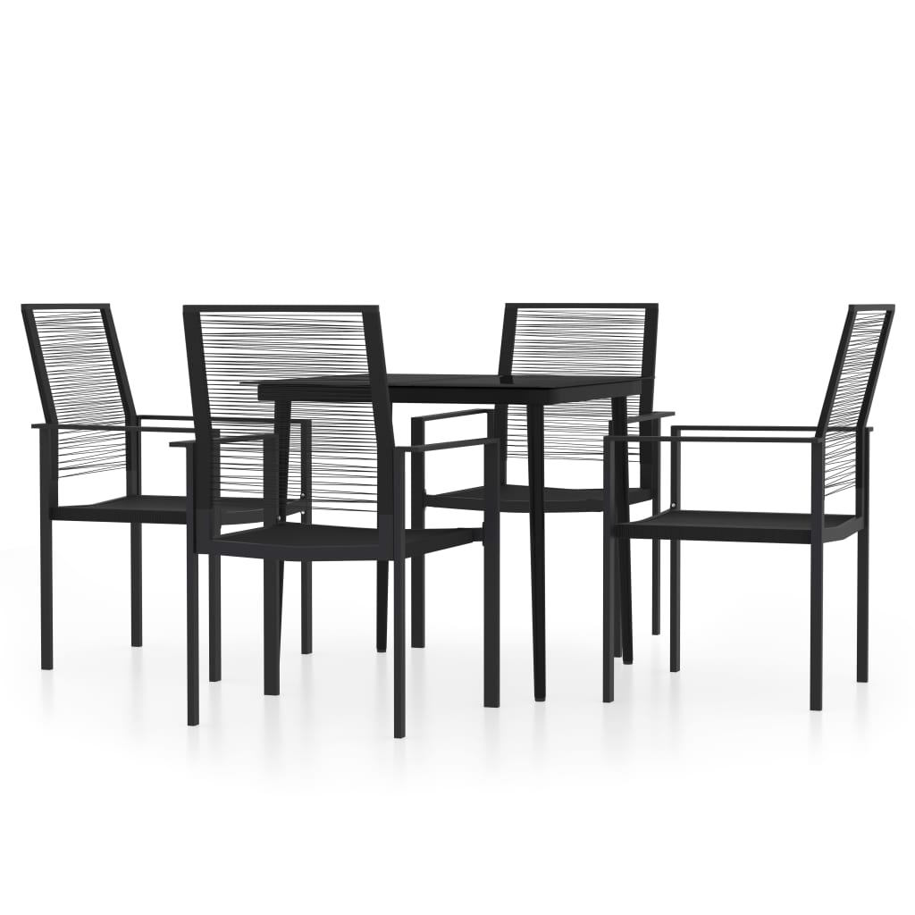5-delige Tuinset zwart is nu te koop bij PeponiXL, paradijselijk wonen!
