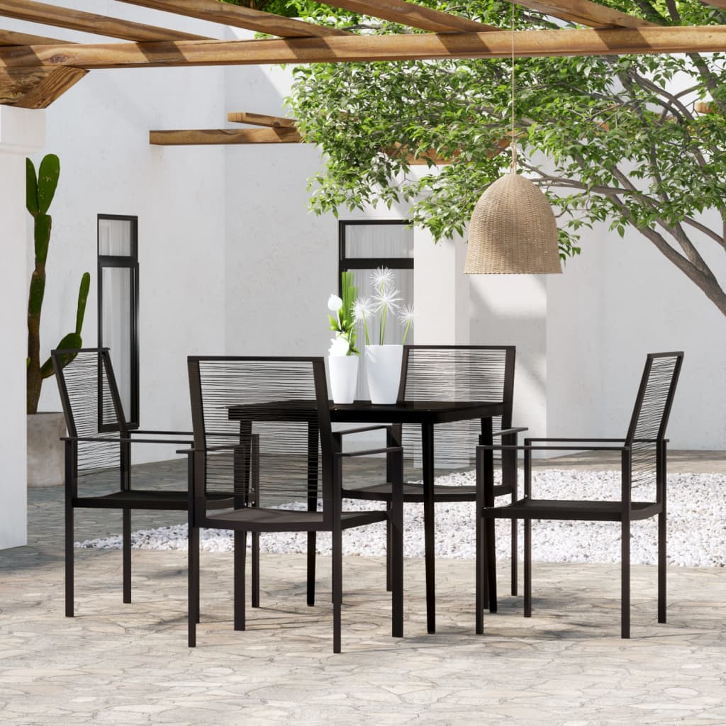 5-delige Tuinset zwart is nu te koop bij PeponiXL, paradijselijk wonen!