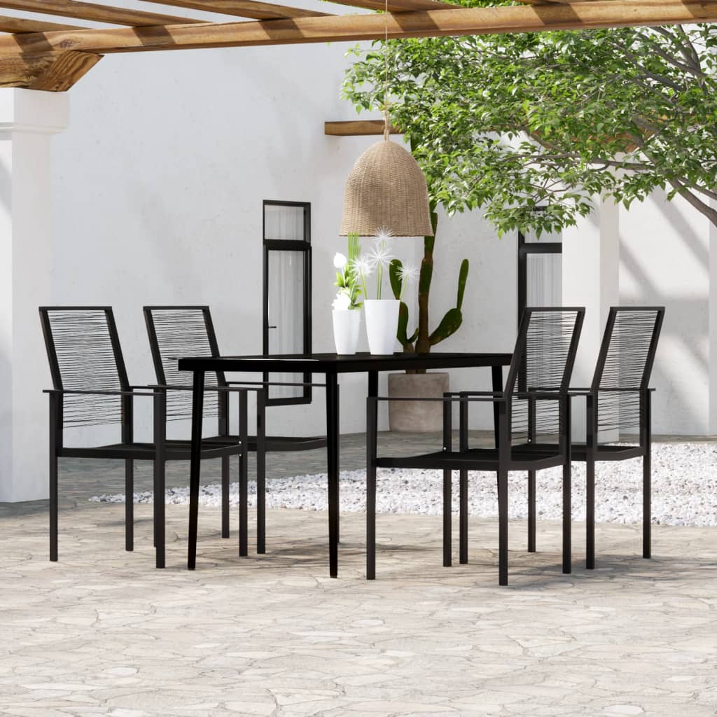 5-delige Tuinset zwart is nu te koop bij PeponiXL, paradijselijk wonen!
