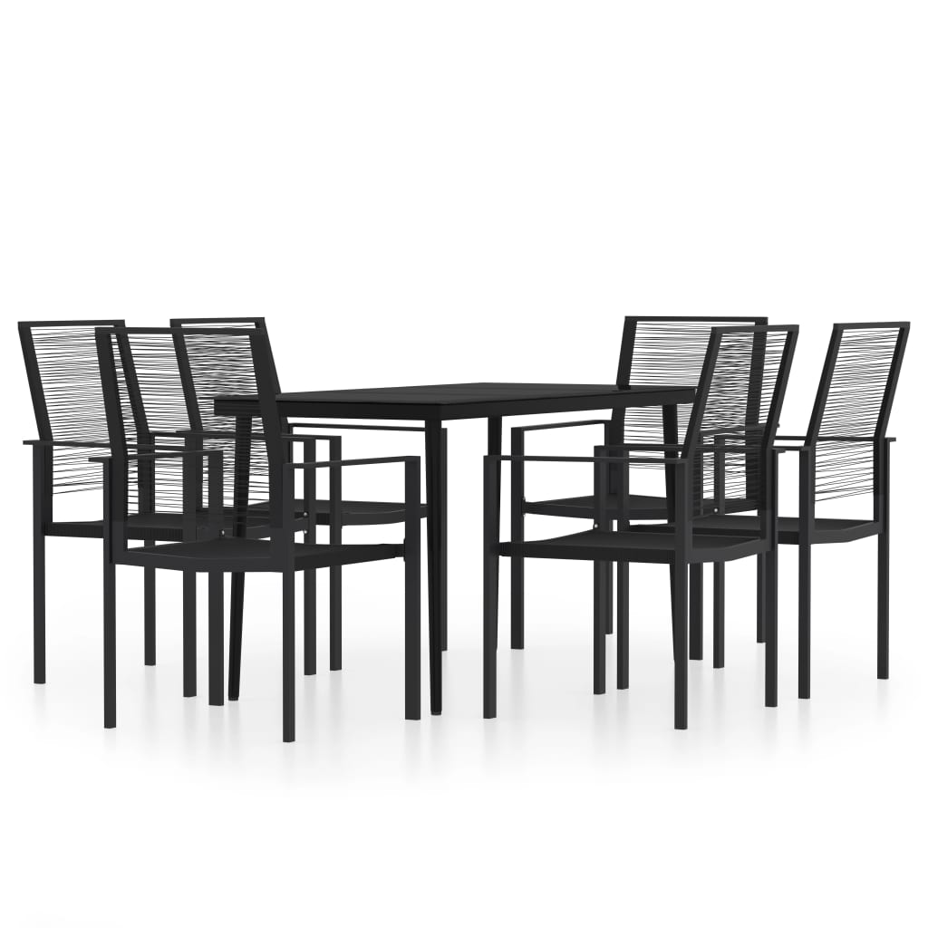 7-delige Tuinset zwart is nu te koop bij PeponiXL, paradijselijk wonen!