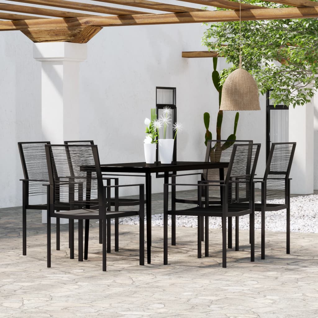 7-delige Tuinset zwart is nu te koop bij PeponiXL, paradijselijk wonen!