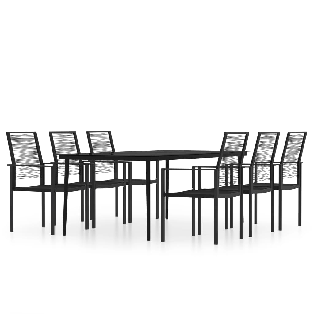 7-delige Tuinset zwart is nu te koop bij PeponiXL, paradijselijk wonen!