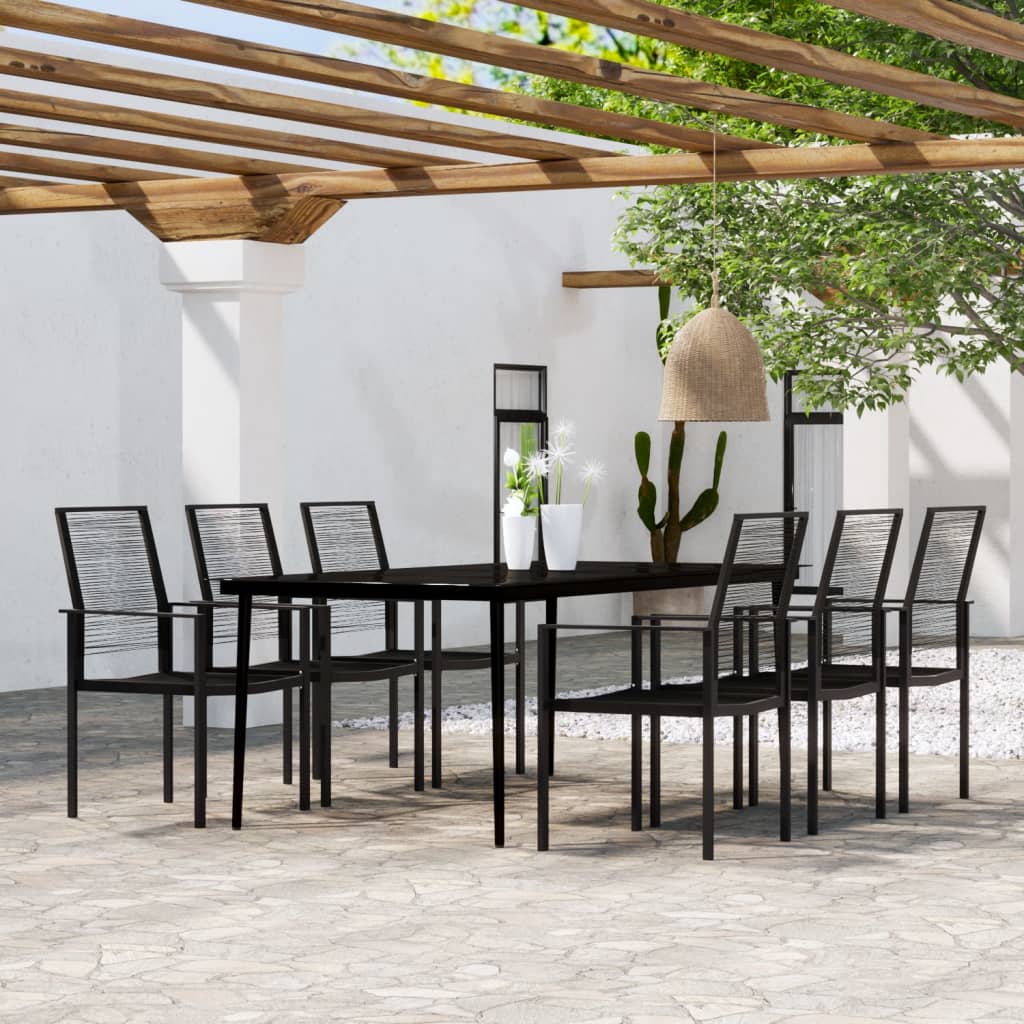 7-delige Tuinset zwart is nu te koop bij PeponiXL, paradijselijk wonen!