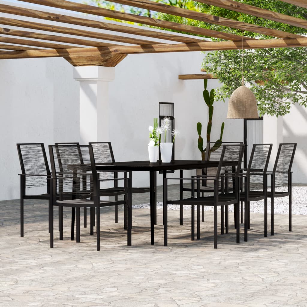 9-delige Tuinset zwart is nu te koop bij PeponiXL, paradijselijk wonen!